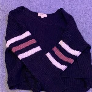 Striped V-neck Sweater